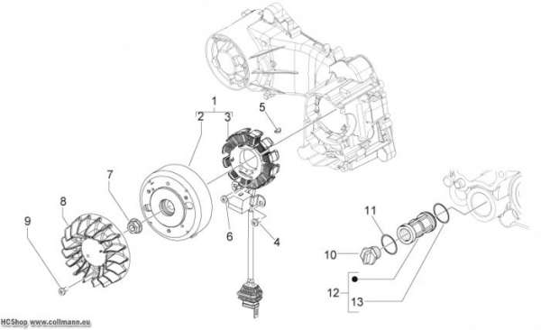 Aprilia Schwungmagnetstarter Scarabeo 4T 4V E2 50