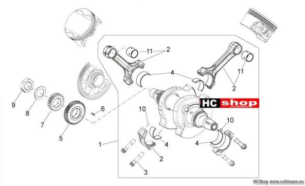 Aprilia Kurbelwelle Shiver 750