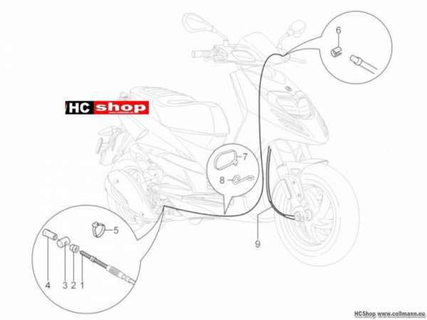 Aprilia Motard 125 Bowdenzügen