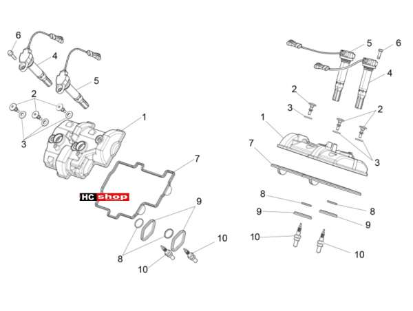 Aprilia RSV 4 1000 RF E3 ABS Motor Kopfdeckel