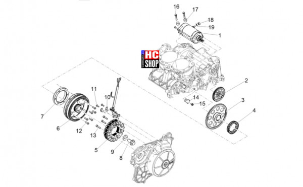 Aprilia RS 660 Factory E5+ - Motor - Schwungmagnetstarter-Zündung