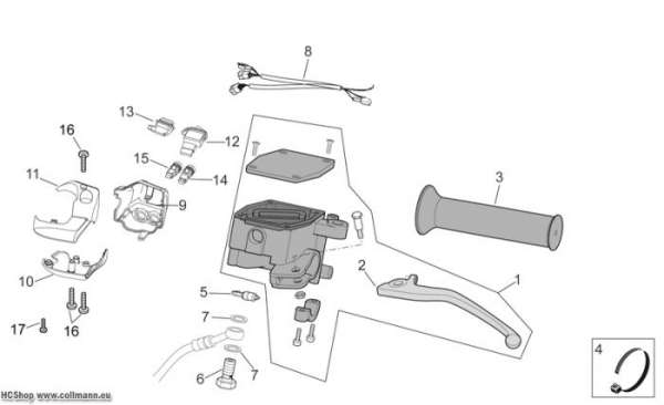 Aprilia Schaltungen links Scarabeo Light E3 300