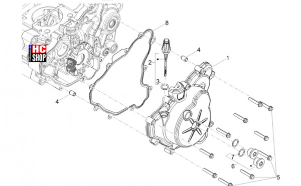 Aprilia RX 125 E5+ - Motor - Zünderdeckel