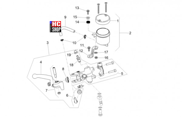 Aprilia Tuono V4 Factory 1100 E5+ - Bremsanlage - Vorderradbremspumpe