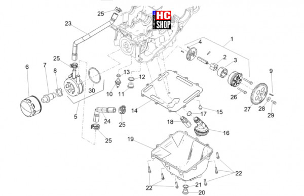 Aprilia RS 660 E5+ - Motor - Schmierung
