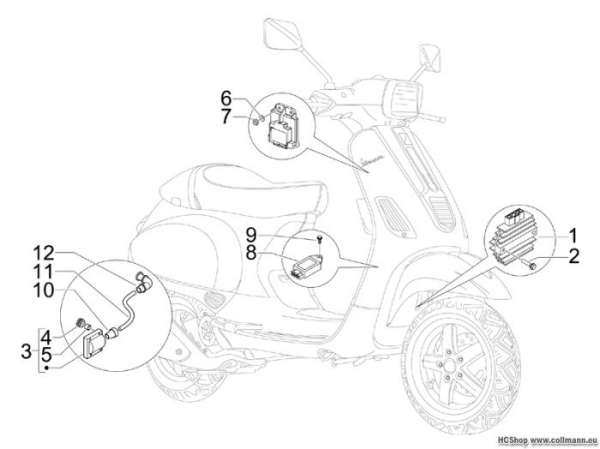 Vespa Spannungsreglerern - Elektronisches S 50 2T