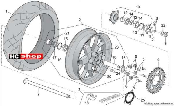 Aprilia Hinterrad RSV4 Factory ABS