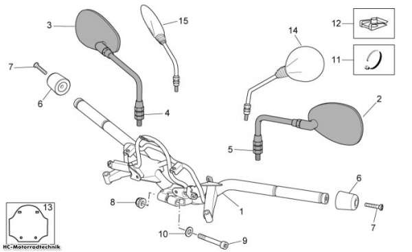 Aprilia Lenkstange Scarabeo Light E3 250