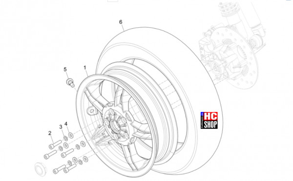 Vespa Primavera 125 TECH E5 - Radaufhängungen - Vorderrad