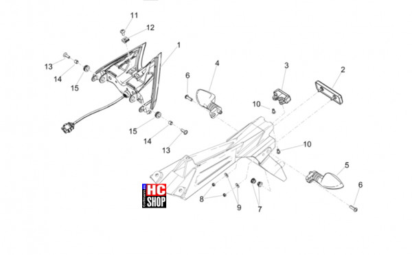 Aprilia RS 660 Factory E5+ - Vordere Lichter-Instrumente - Hinterleuchten