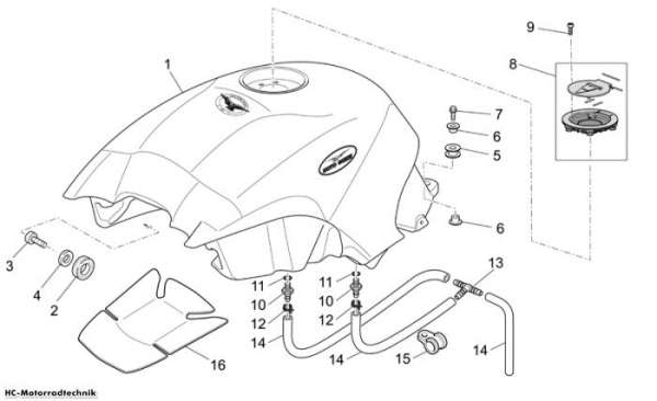 Moto Guzzi Kraftstofftank Norge 1200 IE 1200