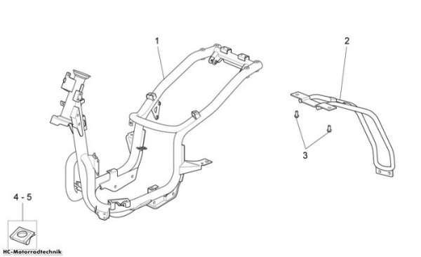Aprilia Rahmen Scarabeo Light Carb. 125/200