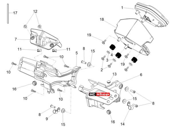 Aprilia RSV 4 1000 RF E4 ABS Lichter Instrumente
