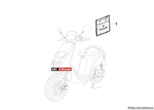 Piaggio Plaketten - Verzierungen TOH 50