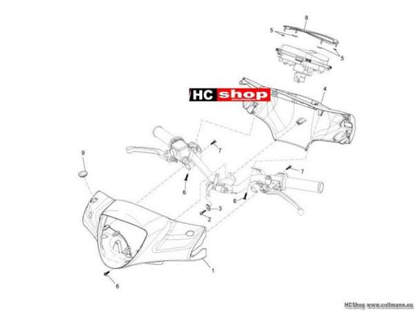 Piaggio Liberty 50 Lenker Deckungen