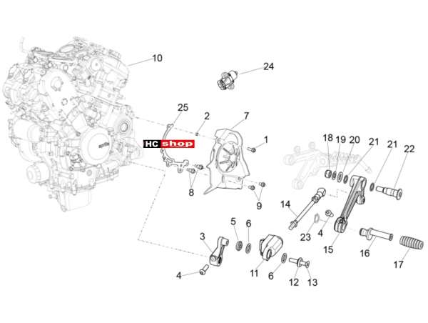 Aprilia RSV 4 1000 RF E3 ABS Motor Fertigstellung