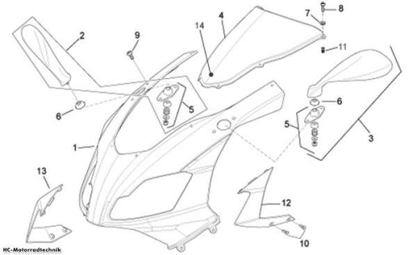 Aprilia Frontaufbau I RS 50