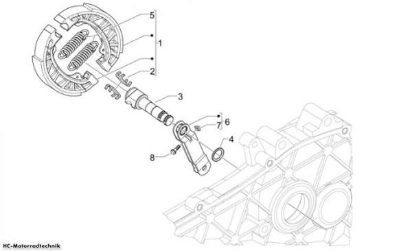 Aprilia Hinterradbremse Sport City ONE 4T E2 50