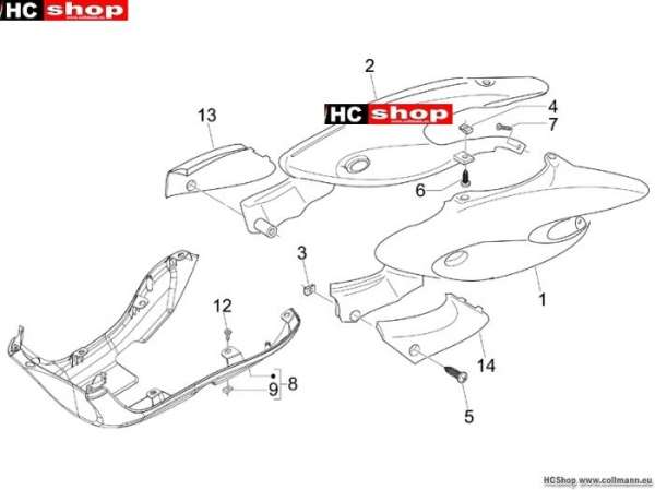 Gilera Seitenabdeckung - Spoiler Stalker 50