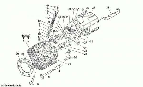 Moto Guzzi Zylinderkopf V 11 Sport/Mandello 1100