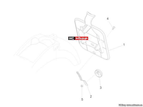 Moto Guzzi V7 Stone R.Kar.II - Kennzeichenplatte