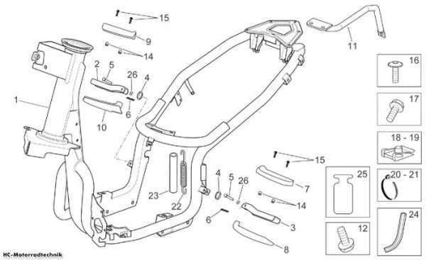 Aprilia Rahmen Sport City E2 125/200