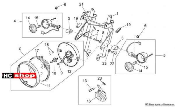Moto Guzzi V7 Stone Vorderer Lichter