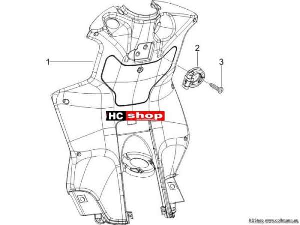 Piaggio Vorderes Handschuhfach NRG 50 Purejet