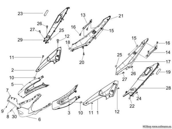 Gilera Seitenabdeckung - Spoiler Runner 50 SP