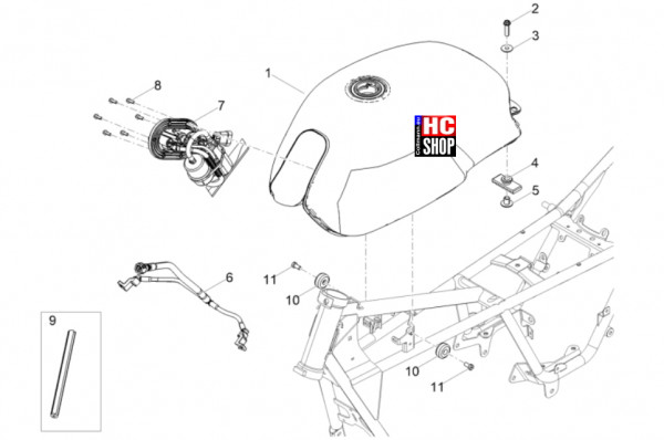 Moto Guzzi V7 Special 850 E5+ - Tank - Kraftstofftank