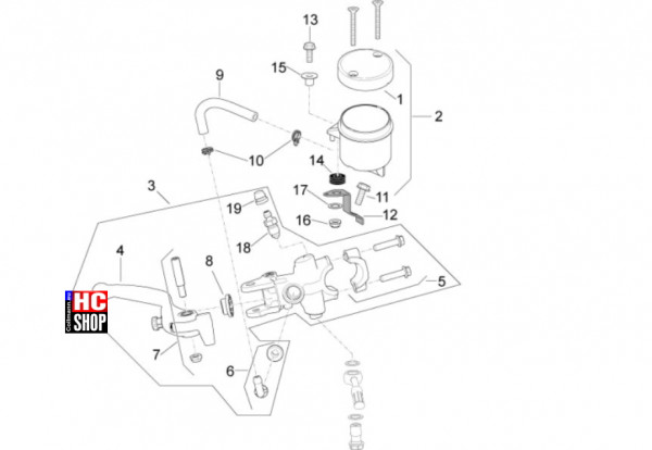 Aprilia RSV4 1100 E5+ - Bremsanlage - Vorderradbremspumpe