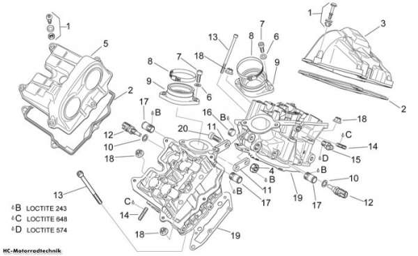 Aprilia Ventildeckel RSV 1000