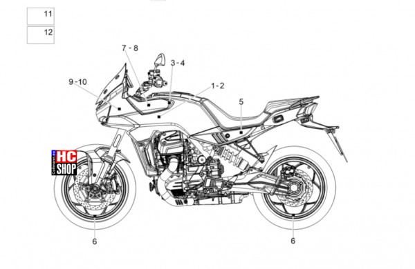 Moto Guzzi V100 Mandello Wind Tunnel E5+ - Aufbau - Deko