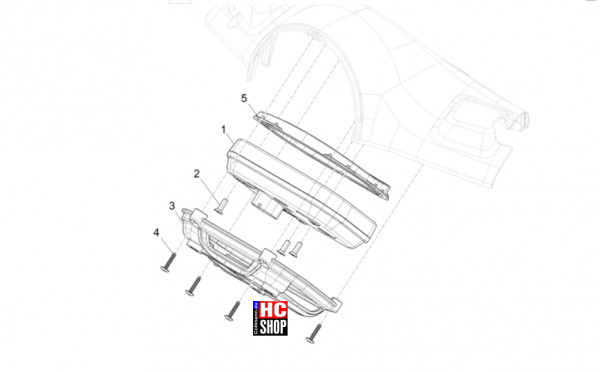 Vespa Primavera 125 TECH E5 - Lenker-Lenkung - Cockpitinstrumente