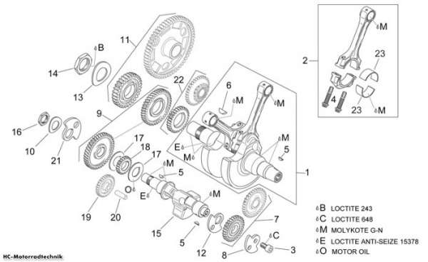 Aprilia Kurbelwelle I RSV 1000