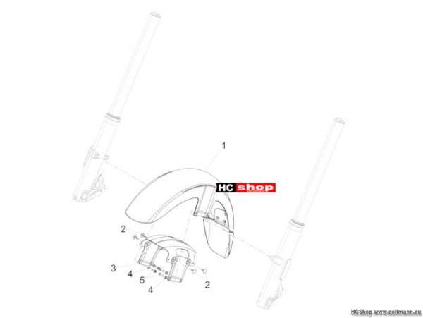 Moto Guzzi Vorderes Schutzblech Cali 1400