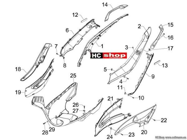 Gilera Seitenabdeckung - Spoiler Runner 50 SP