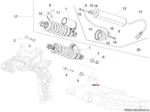 Aprilia Stoßdämpfer Capo Nord 1200