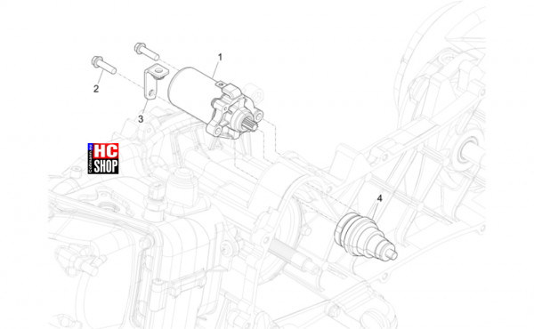 Vespa Sprint S 50 E5 - Motor - Starter-Elektrischer Starter