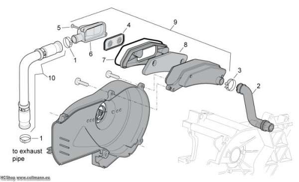 Aprilia Secondary air Scarabeo 50 2T