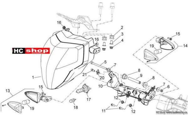 Aprilia Shiver 750 Vorderer lichter