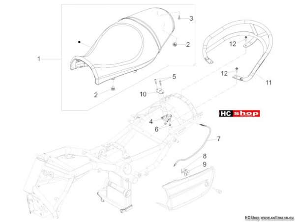Moto Guzzi Sitzbank-Halter Cali 1400