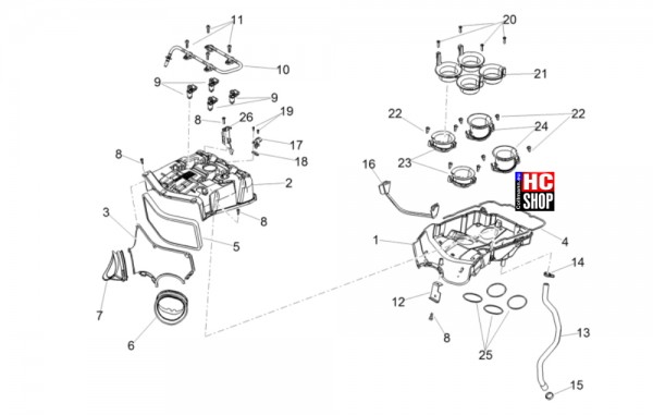 Aprilia RSV4 1100 Factory E5 - Motor - Filtergehäuse