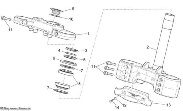Moto Guzzi Lenkung Griso V 8V 1200