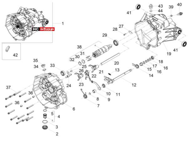 Moto Guzzi V7 III 750 ABS E4 - Motor Schaltgetriebe