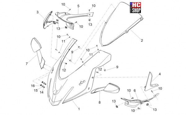 Aprilia RSV4 1100 Factory SE-09 SBK - Aufbau - Verkleidung