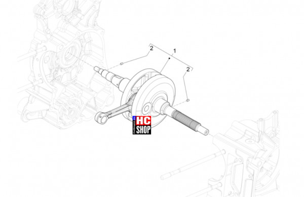 Piaggio Liberty 125 iget E5+ - Motor - Kurbelwelle
