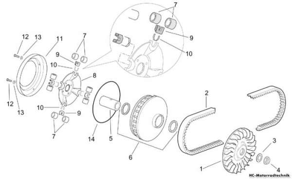 Aprilia Wandler Leonardo eng. Minarelli 250/300