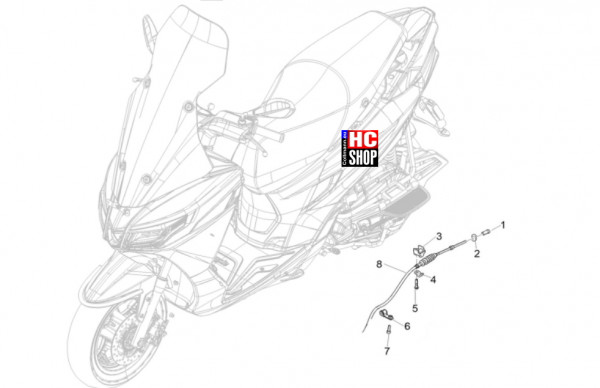Aprilia SXR 50 E5+ - Bremsanlage-Bowdenzüge - Bowdenzüge