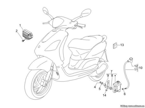 Piaggio Spannungsreglerern - Elektronisches Fly 50 2T